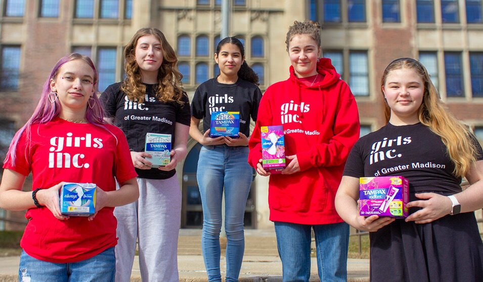 Girls Inc. students lead campaign to make period products freely available at Madison East High School.