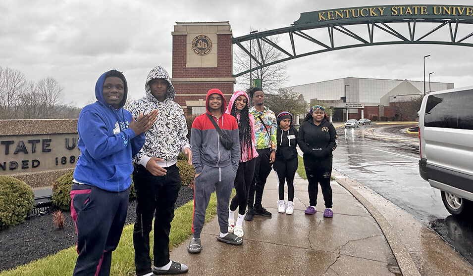 A group of Goodman teens visit Kentucky State University during a tour of historically Black colleges and universities over spring break.