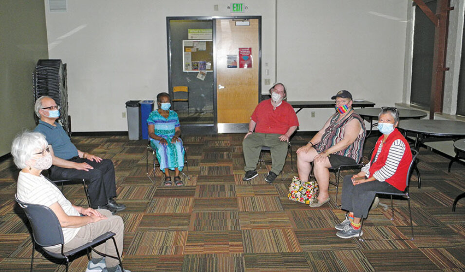 Goodman Community Center's mindful meditation group meets twice weekly.