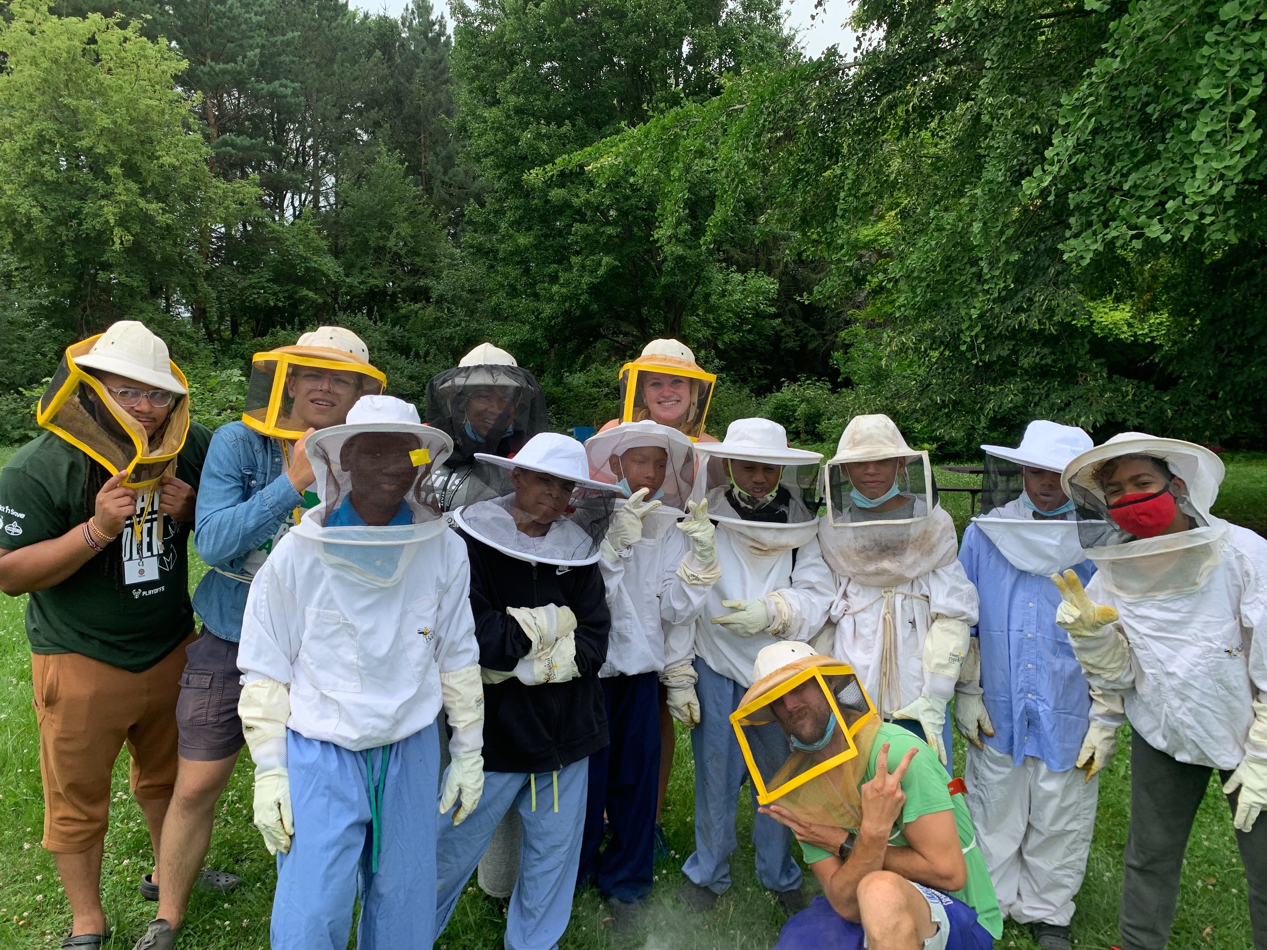 Beekeeping at Goodman Summer Camp